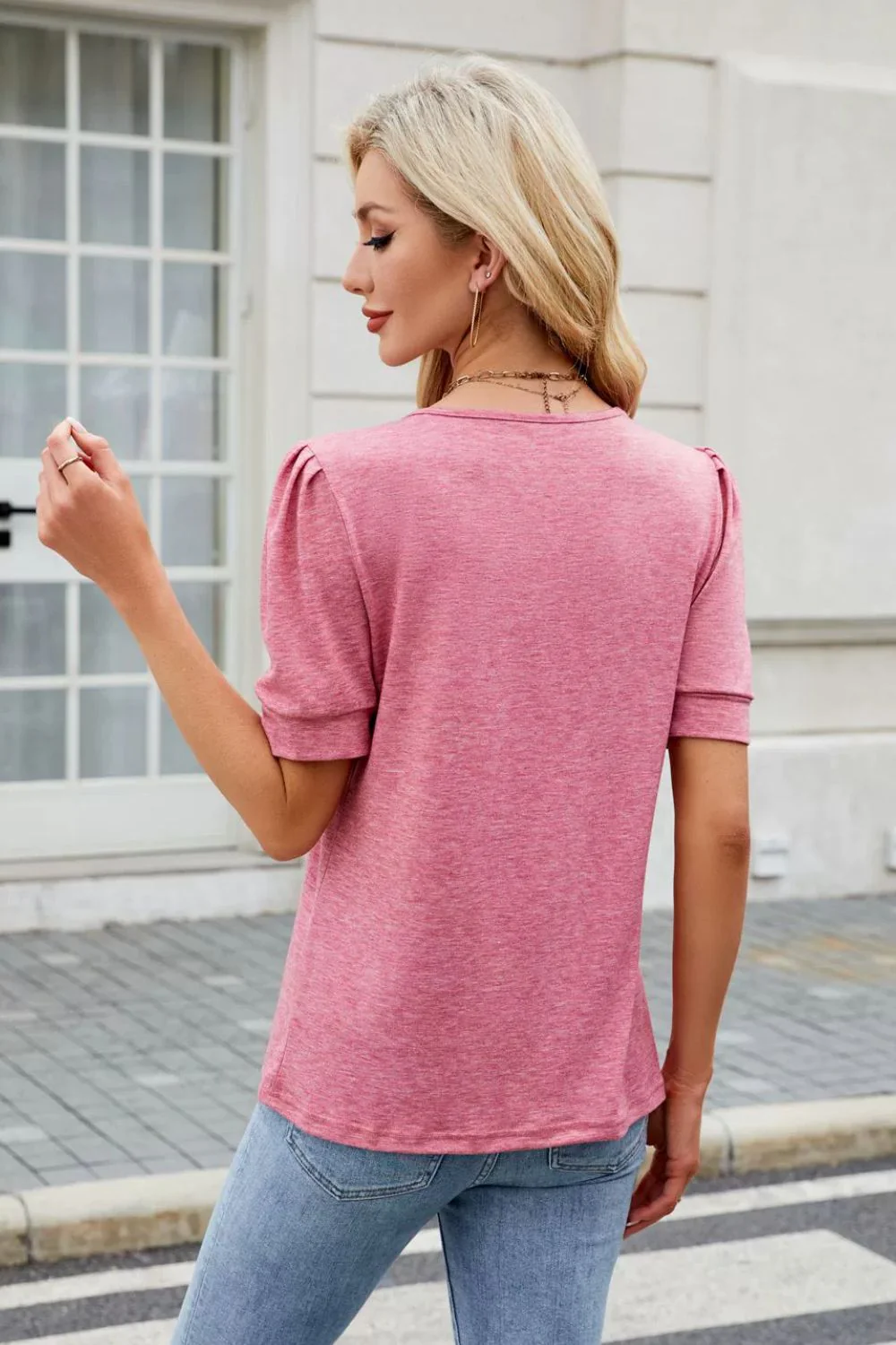 Round Neck Short Sleeve T-Shirt - Image 10