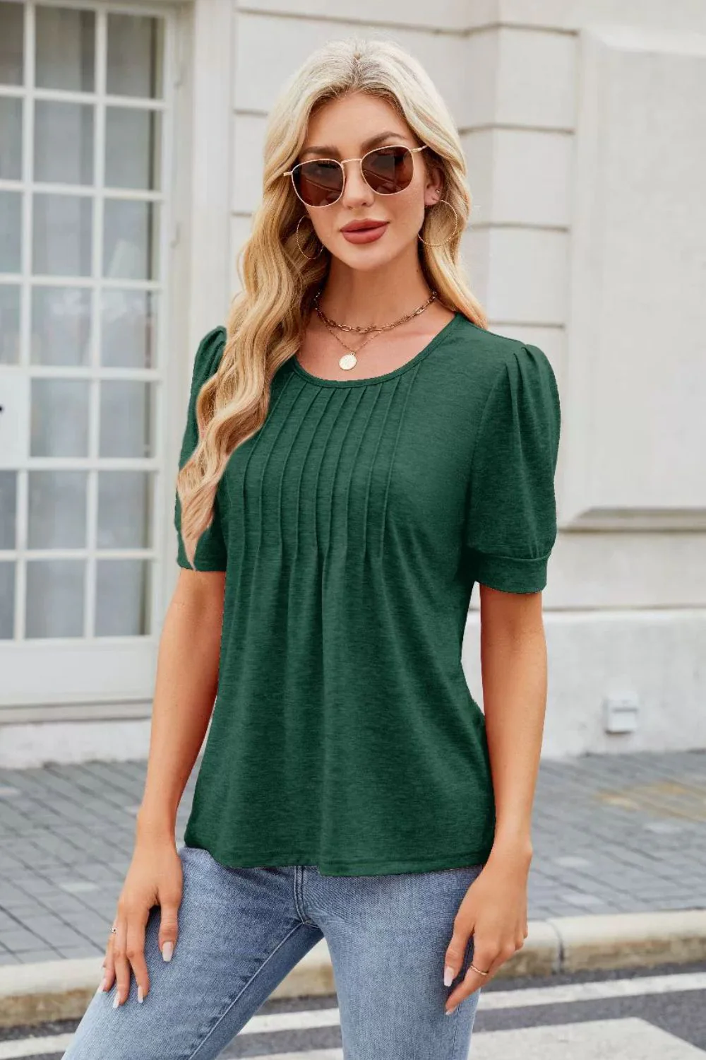 Round Neck Short Sleeve T-Shirt - Image 3