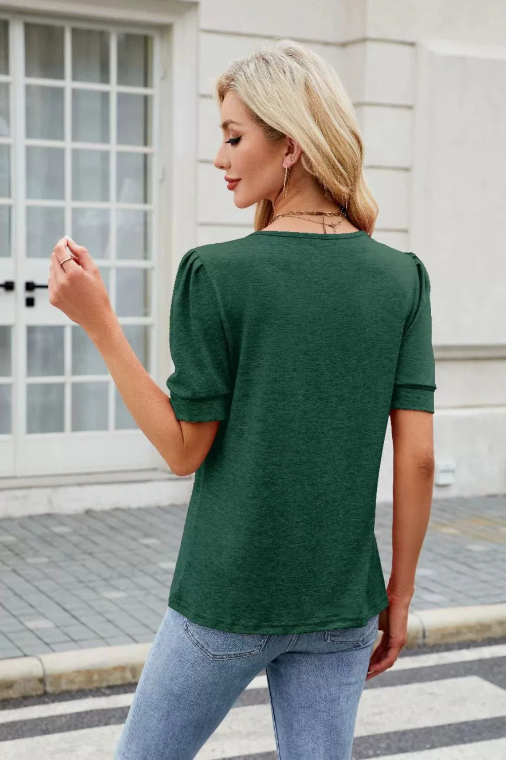 Round Neck Short Sleeve T-Shirt - Image 5