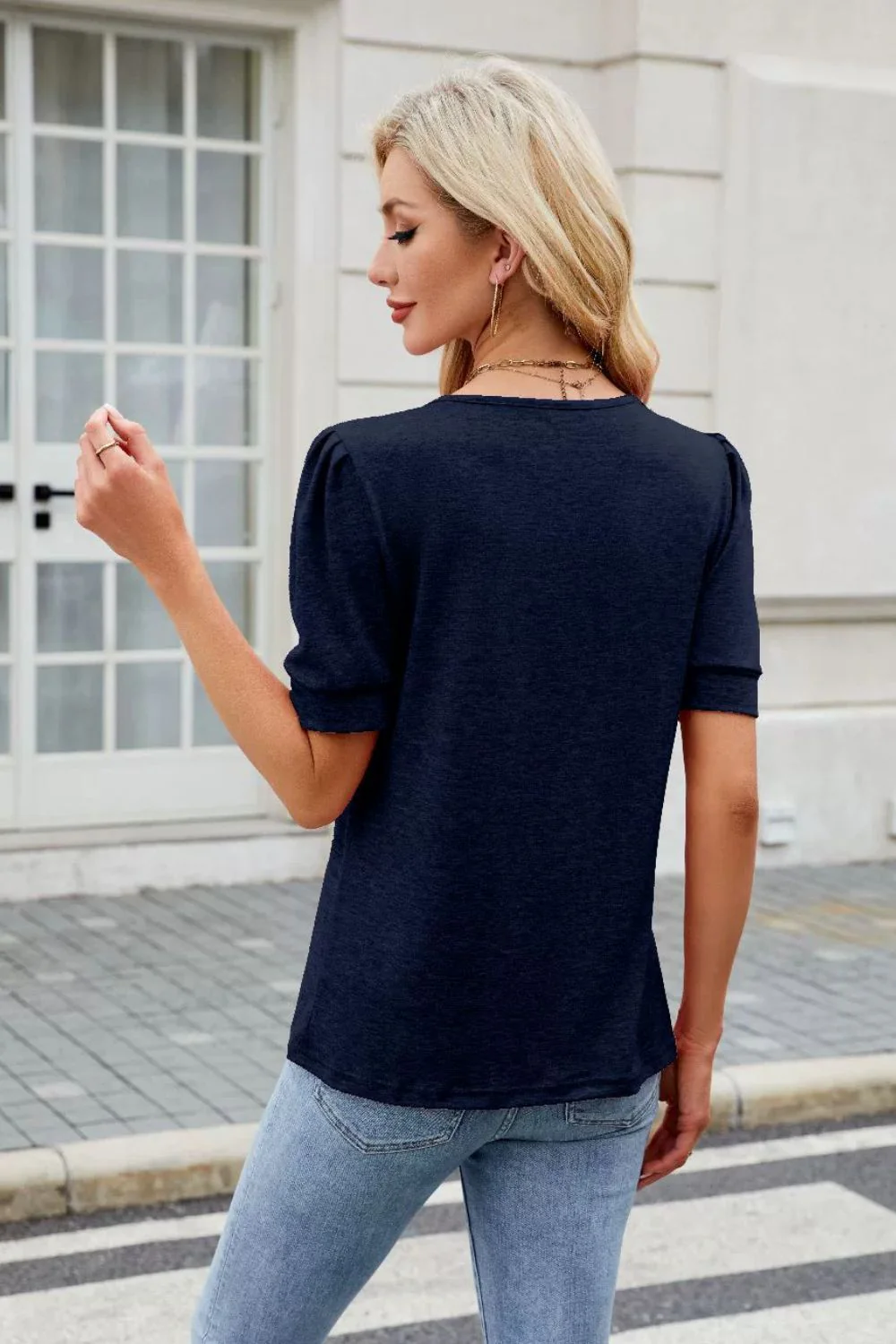 Round Neck Short Sleeve T-Shirt - Image 9