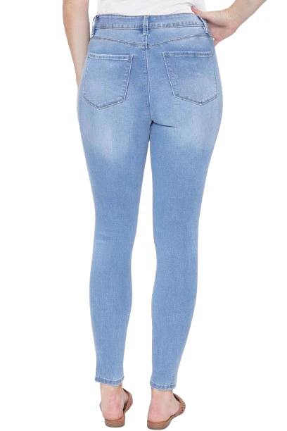 Royalty For Me By YMI High- Rise Skinny 1 Button Zipper Closure Belt Hoop Pockets Denim by Curated Brands - Image 6