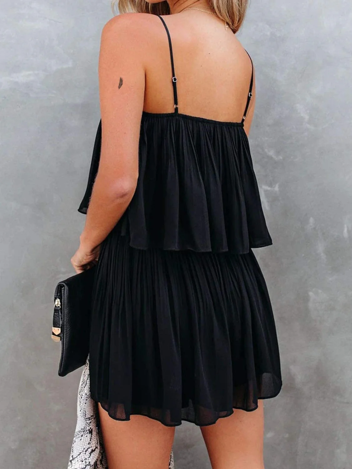 Ruched Spaghetti Strap Romper - Image 4