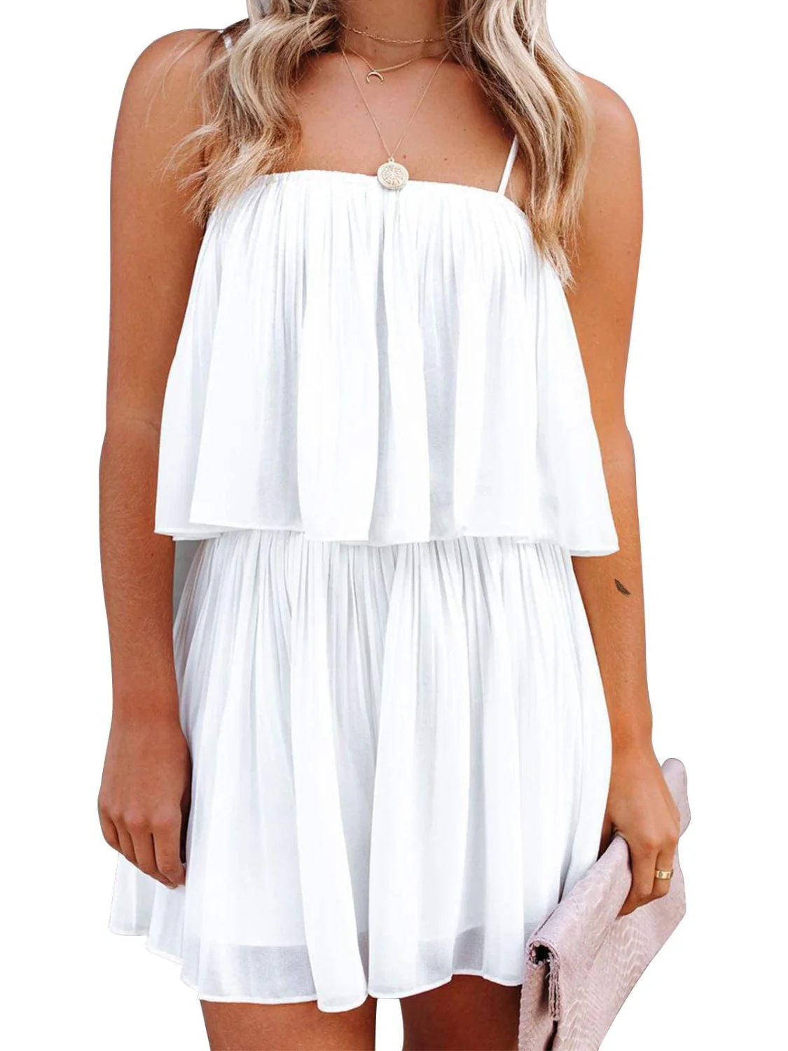Ruched Spaghetti Strap Romper - Image 8