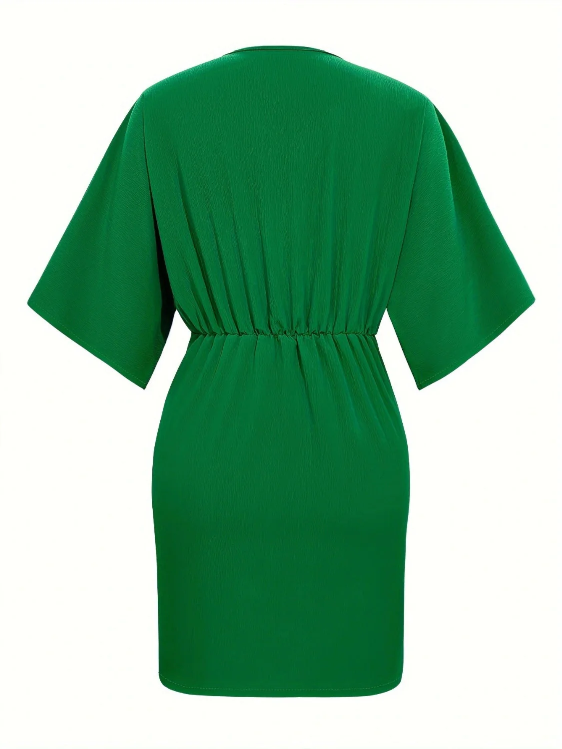 Ruched Surplice Half Sleeve Mini Dress - Image 2