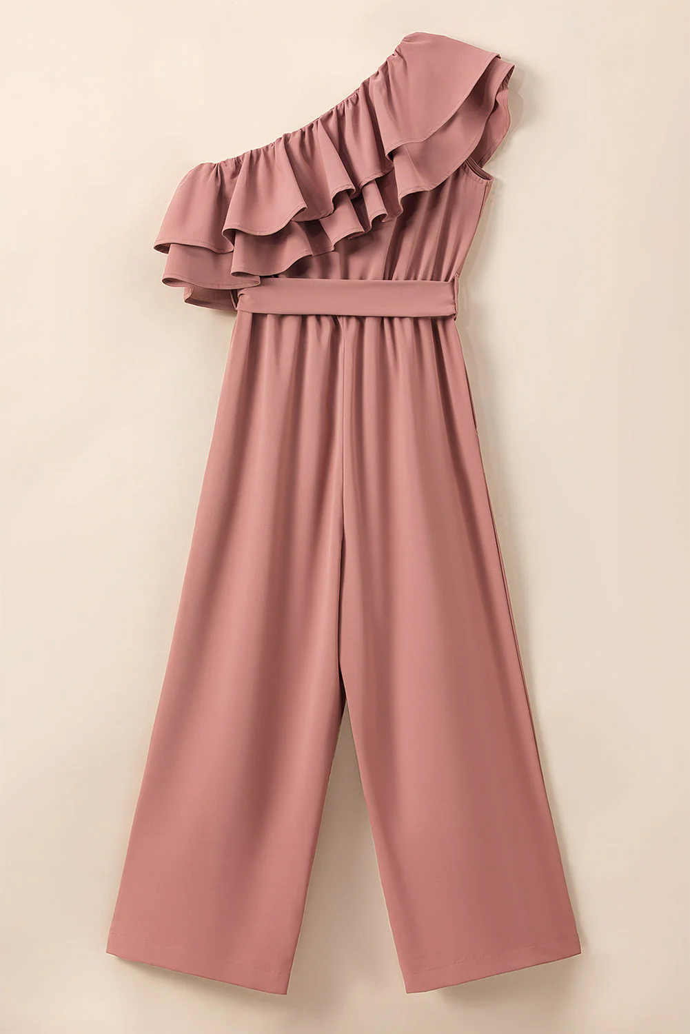 Ruffled Tied One-Shoulder Jumpsuit - Image 7