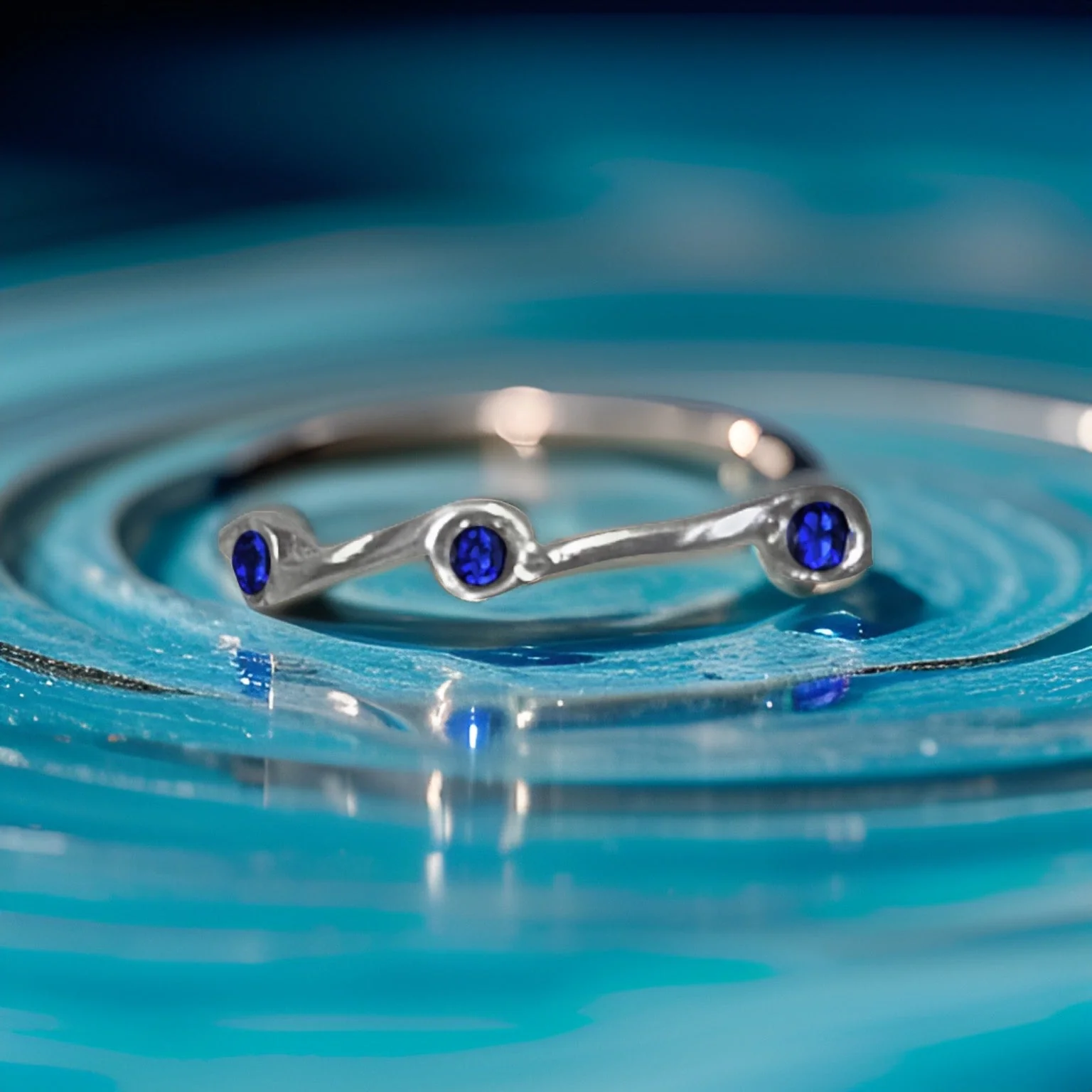 Sapphire Birthstone Stacker Ring by The Urban Charm - Image 3