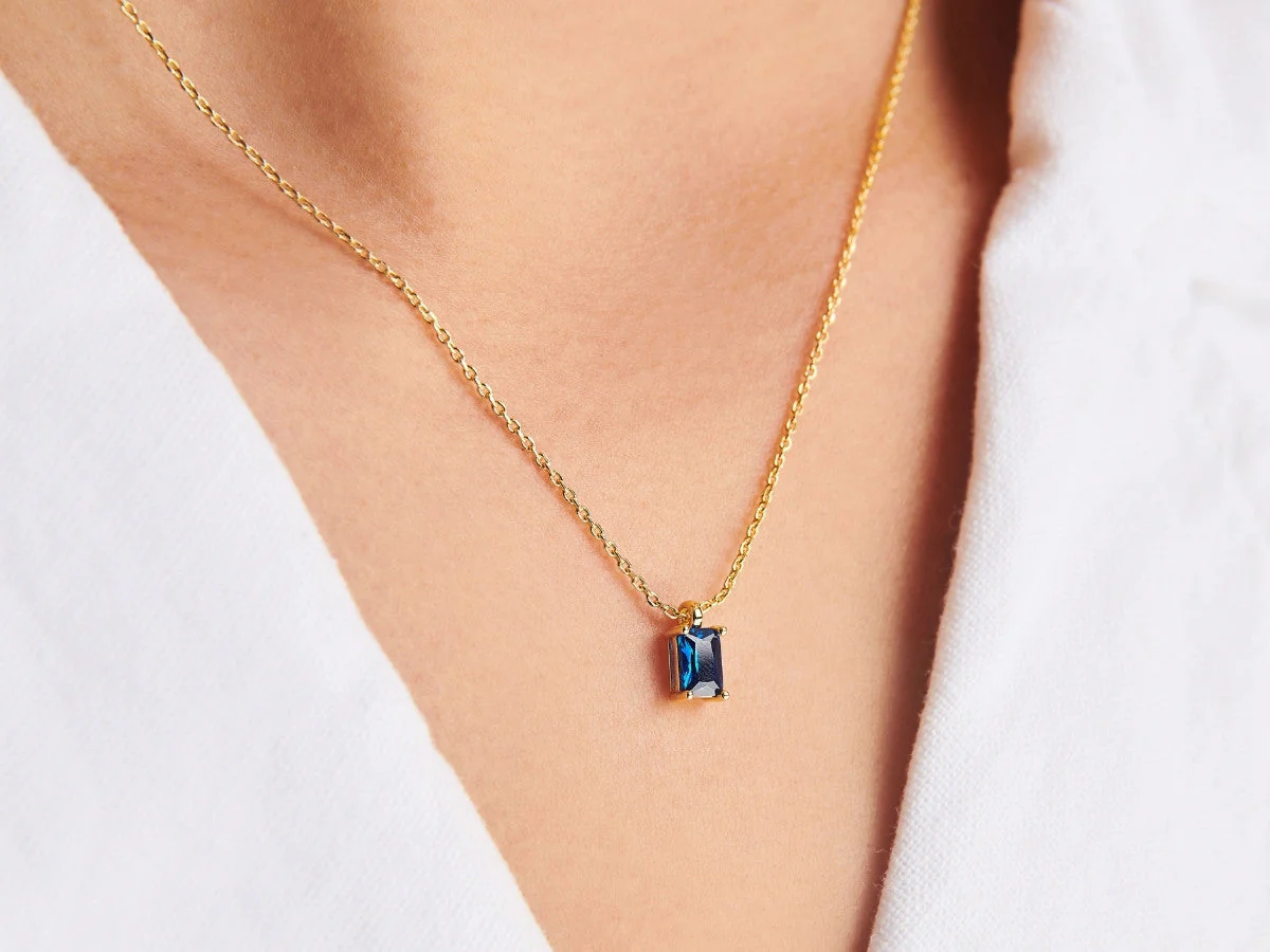 Sapphire Necklace Charm by Little Sky Stone - Image 2