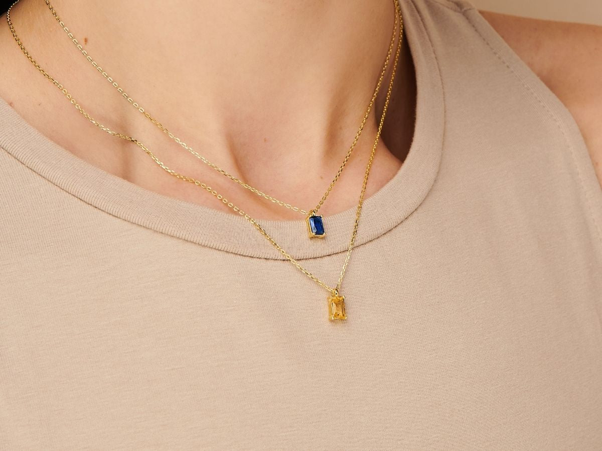 Sapphire Necklace Charm by Little Sky Stone - Image 3