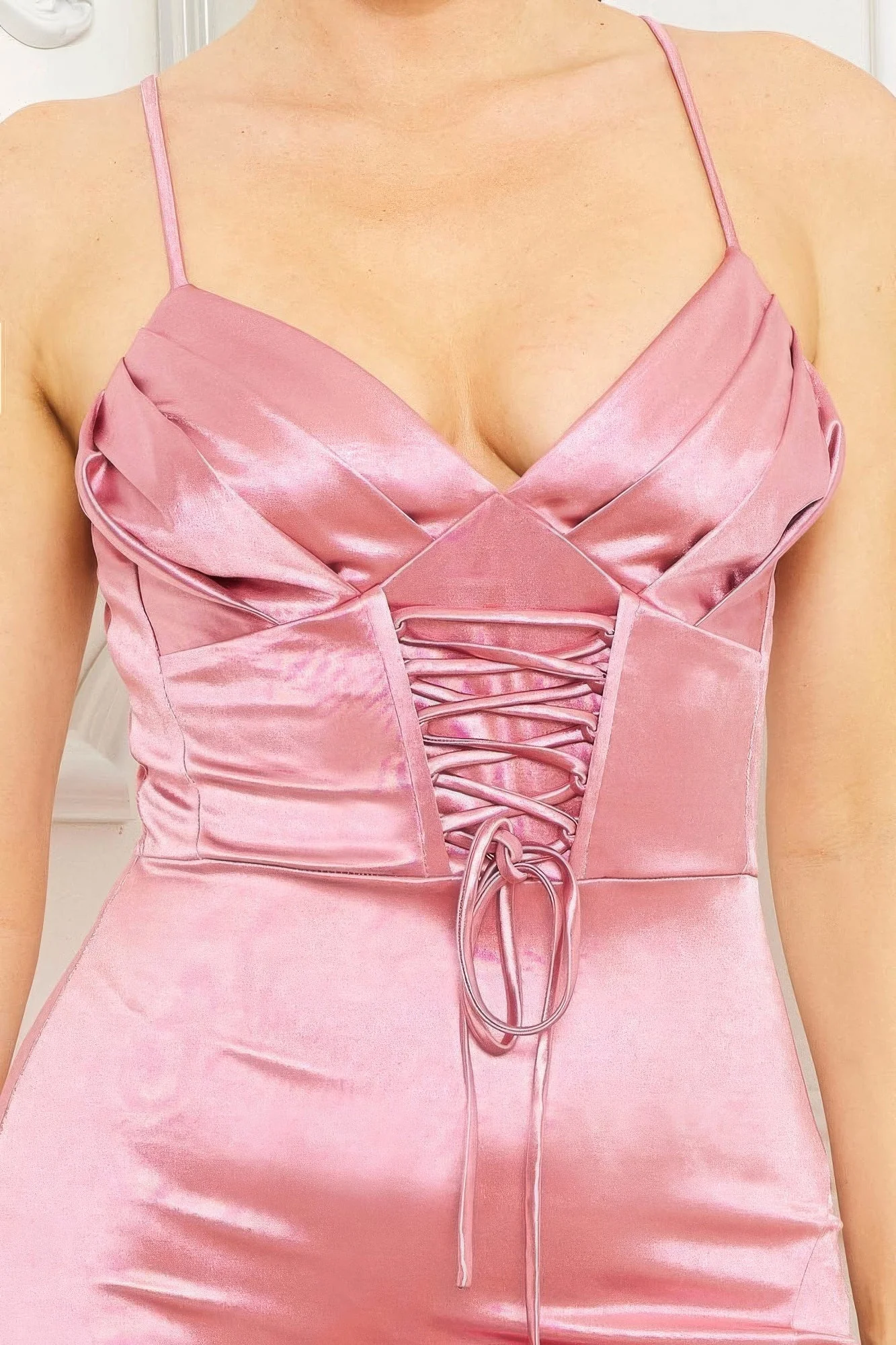 Satin Caged Waist Maxi Dress by Balec Group - Image 2