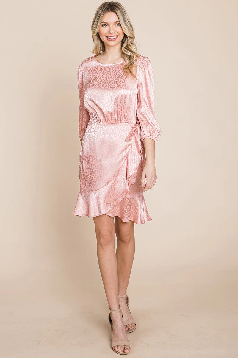 Satin Leopard Print Ruffle Hem Dress by RolyPoly Apparel - Image 10