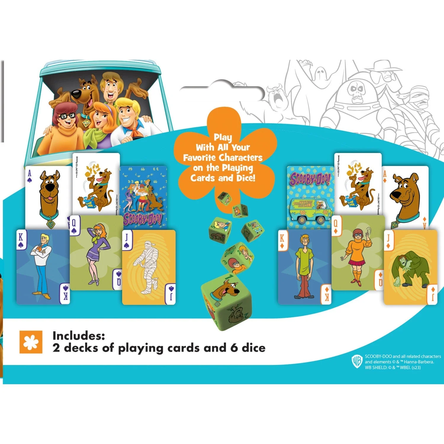 Scooby Doo 2-pack Playing Cards & Dice Set by MasterPieces Puzzle Company INC - Image 3