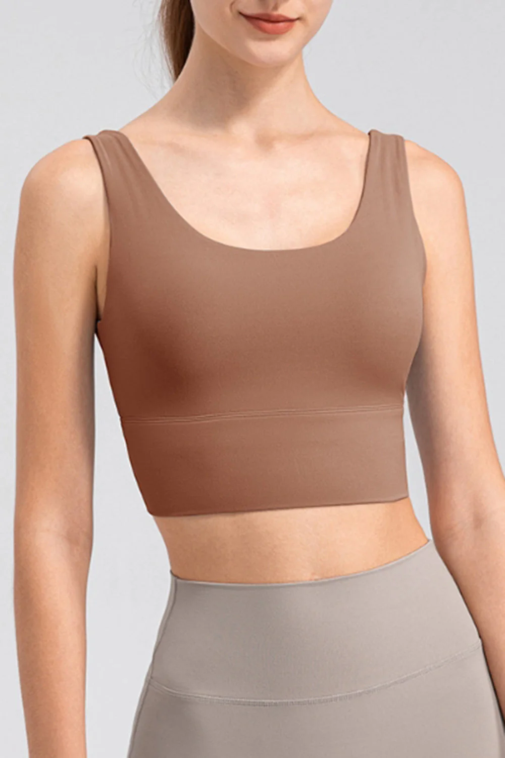 Scoop Neck Wide Strap Active Tank - Image 10
