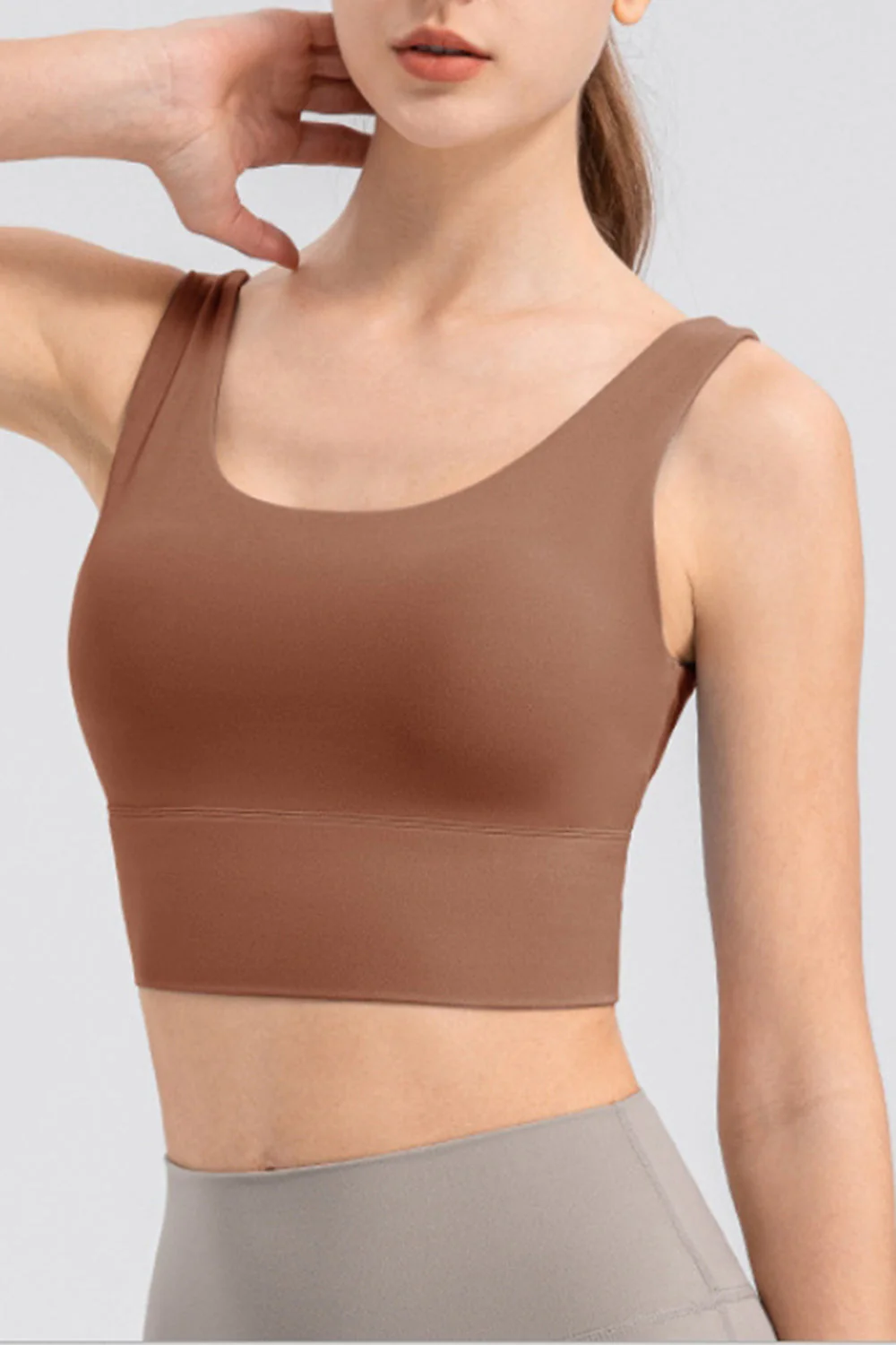 Scoop Neck Wide Strap Active Tank - Image 11