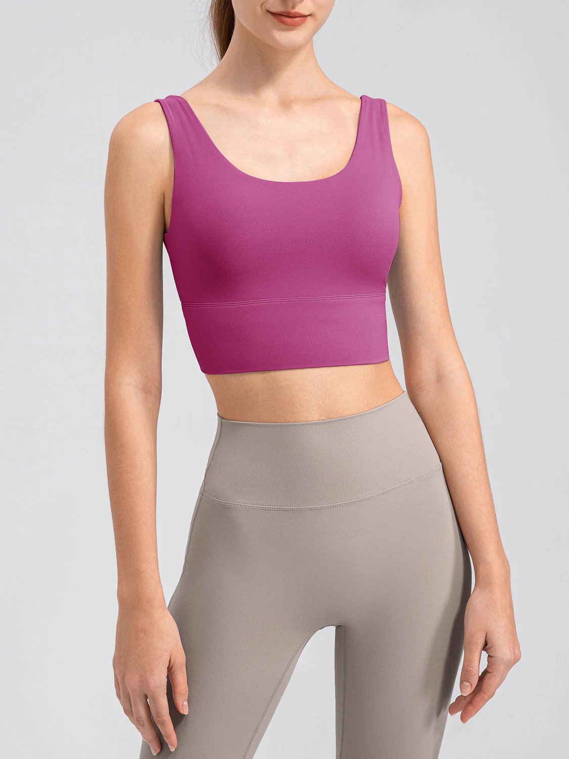 Scoop Neck Wide Strap Active Tank - Image 17