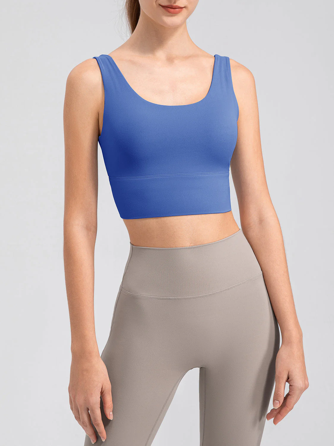 Scoop Neck Wide Strap Active Tank - Image 20