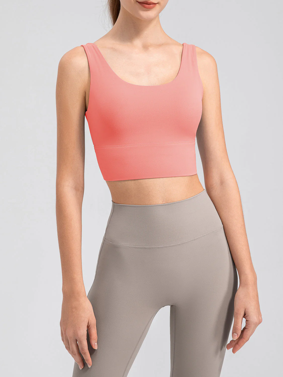 Scoop Neck Wide Strap Active Tank - Image 23