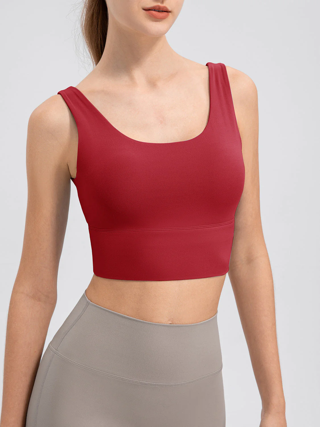 Scoop Neck Wide Strap Active Tank - Image 28