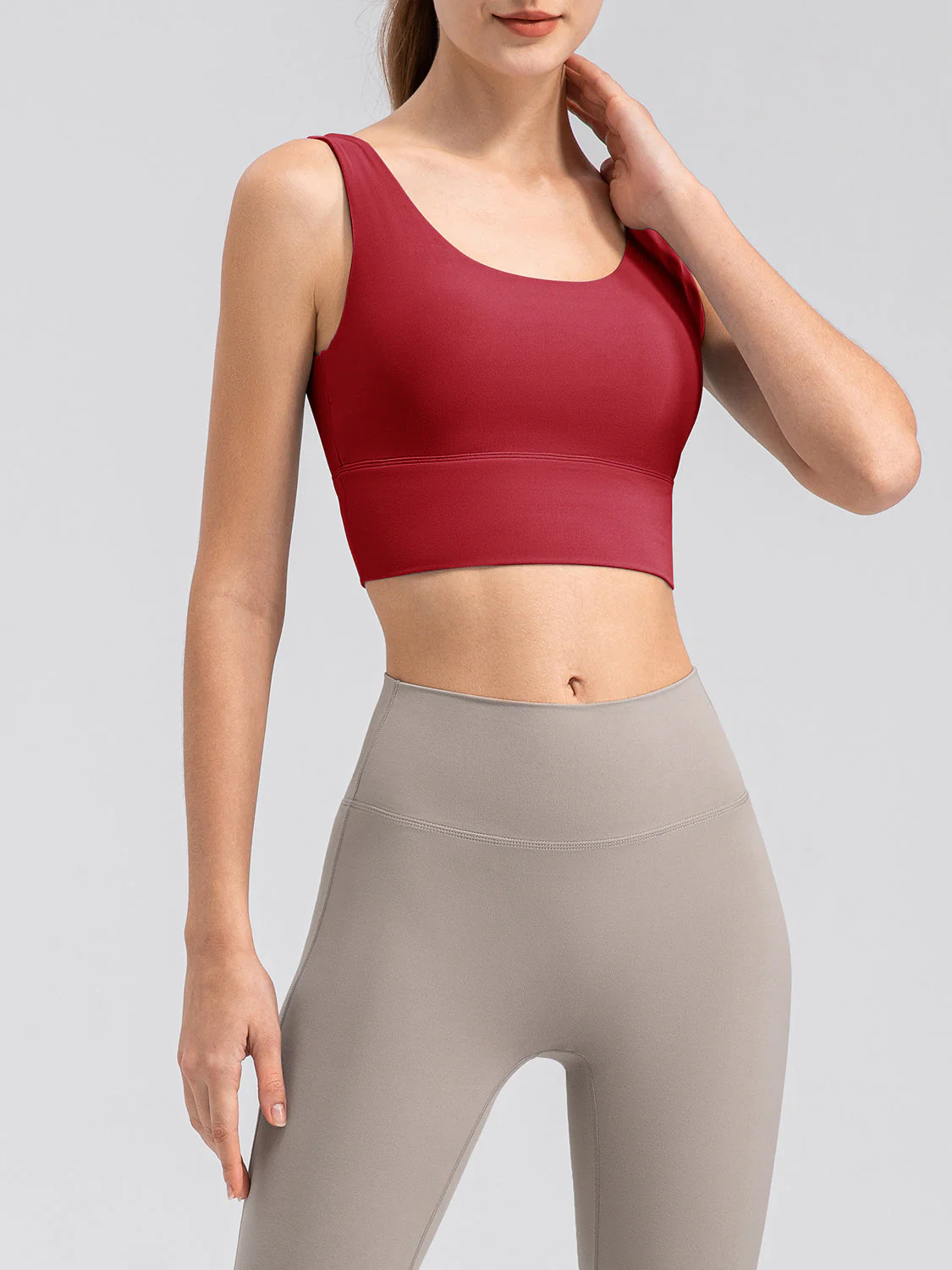 Scoop Neck Wide Strap Active Tank - Image 29
