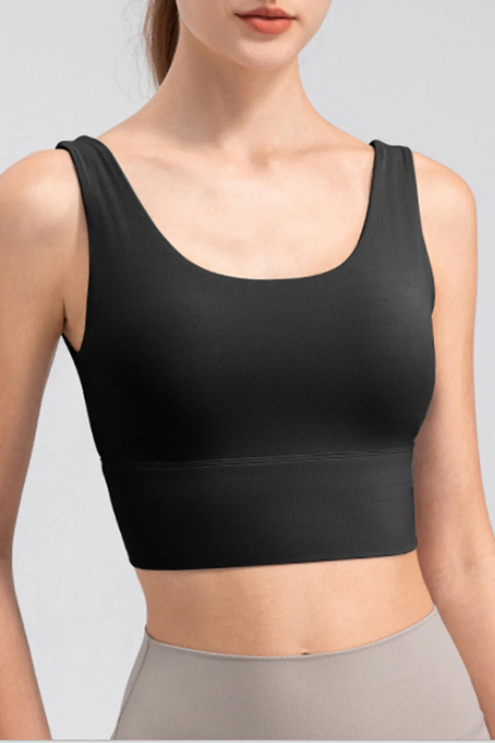 Scoop Neck Wide Strap Active Tank - Image 31