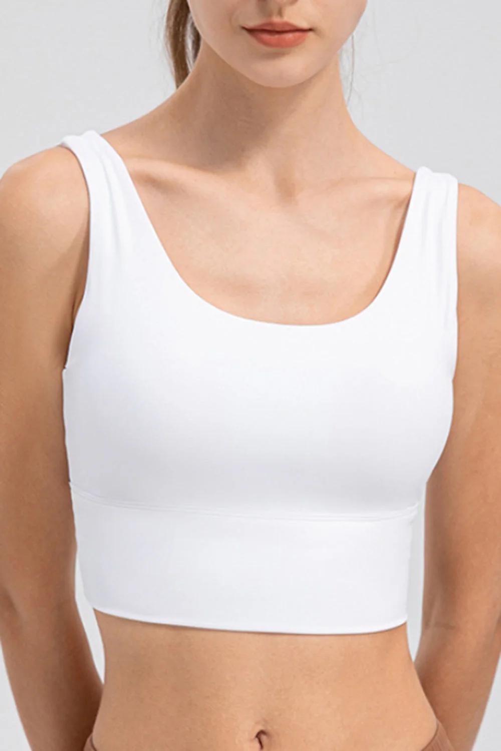 Scoop Neck Wide Strap Active Tank - Image 32