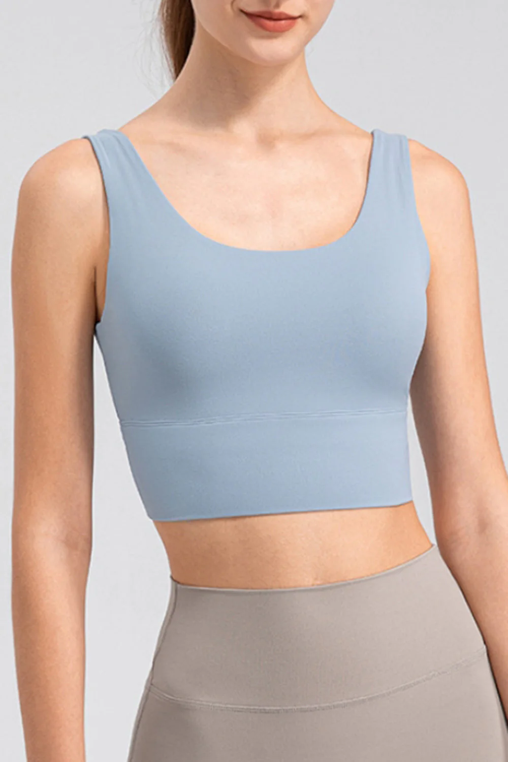 Scoop Neck Wide Strap Active Tank - Image 33