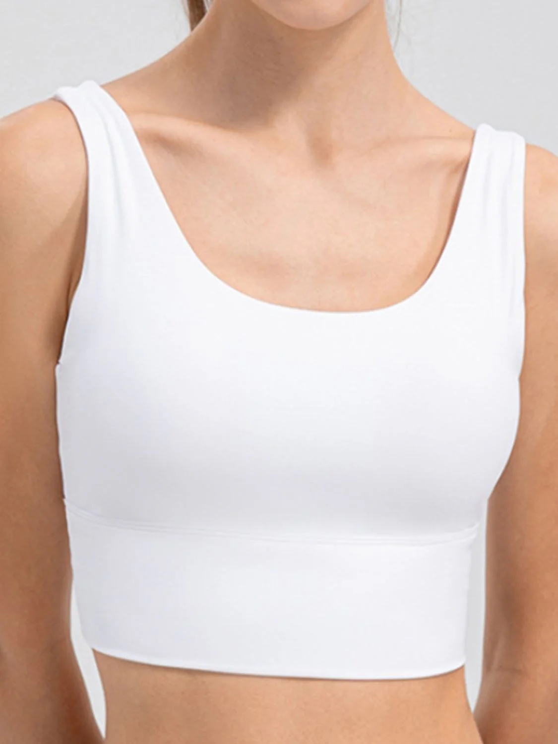 Scoop Neck Wide Strap Active Tank - Image 4