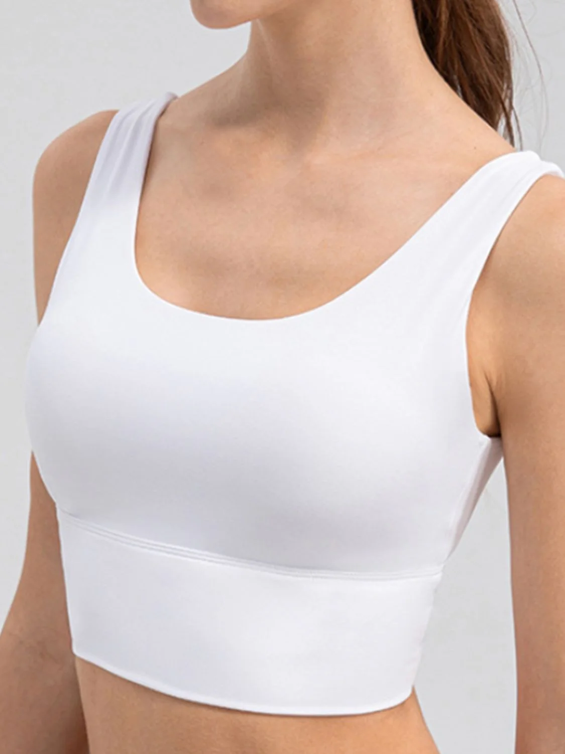 Scoop Neck Wide Strap Active Tank - Image 5