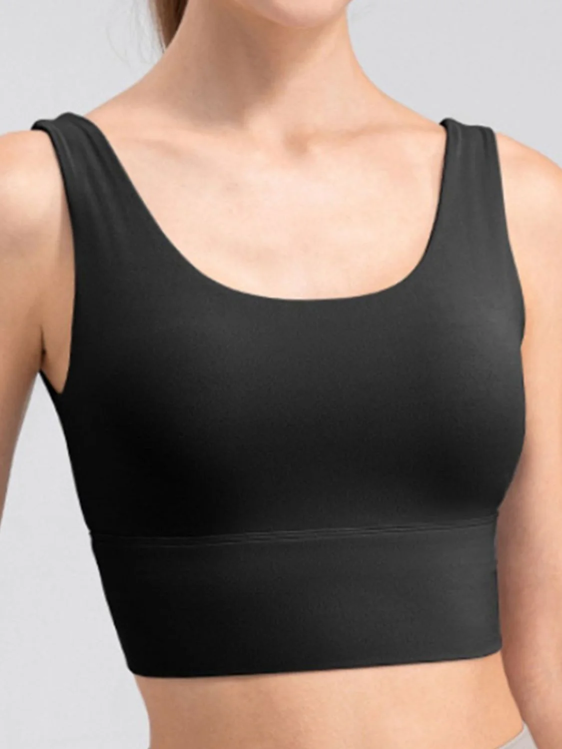 Scoop Neck Wide Strap Active Tank - Image 7