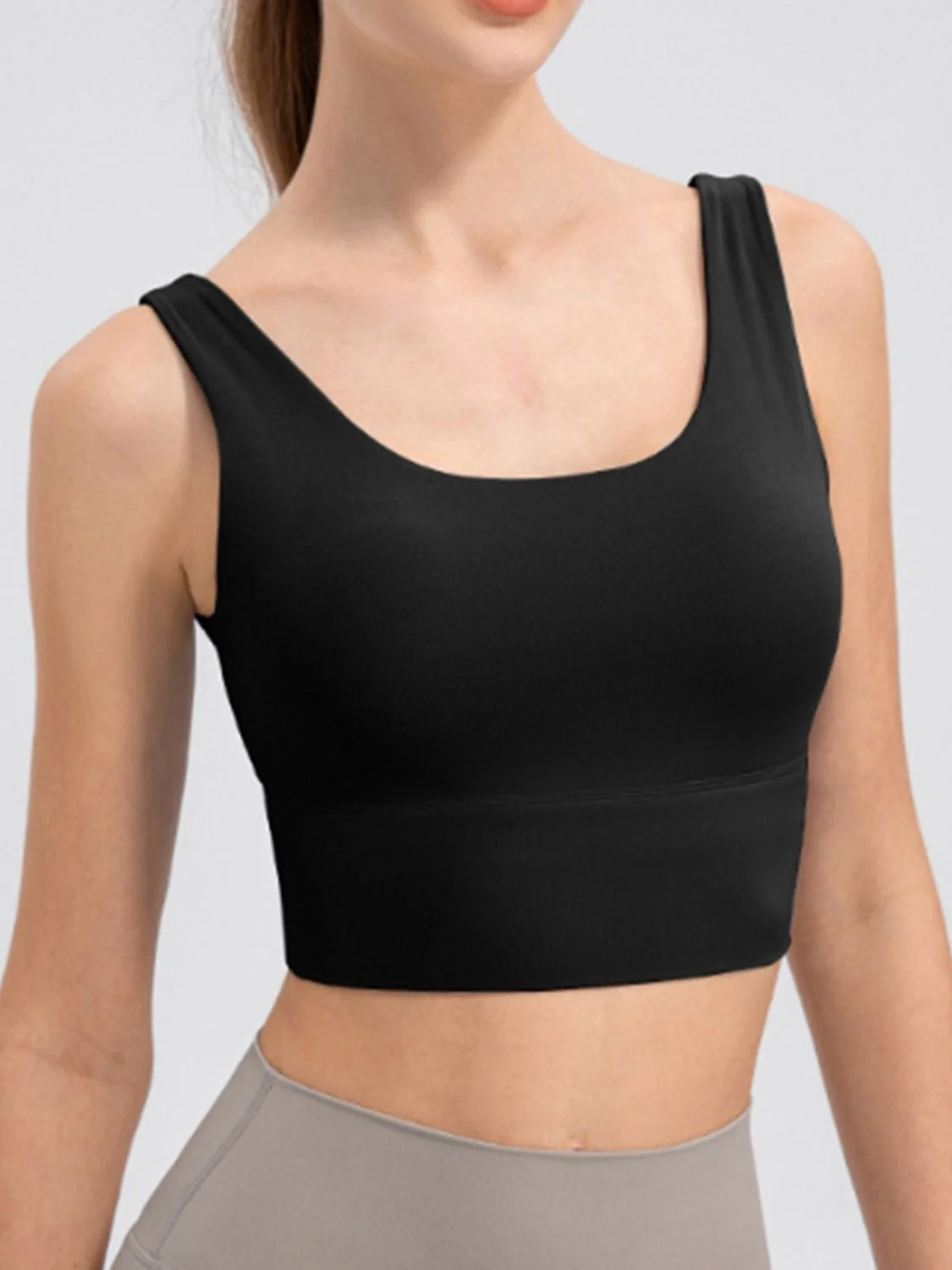 Scoop Neck Wide Strap Active Tank - Image 9