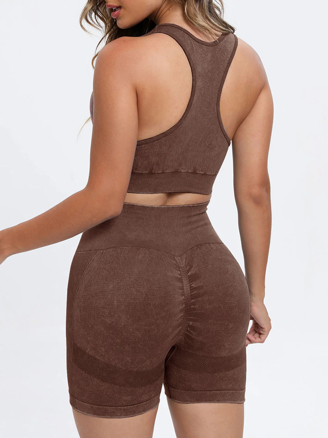 Scoop Neck Wide Strap Top and Shorts Active Set - Image 13