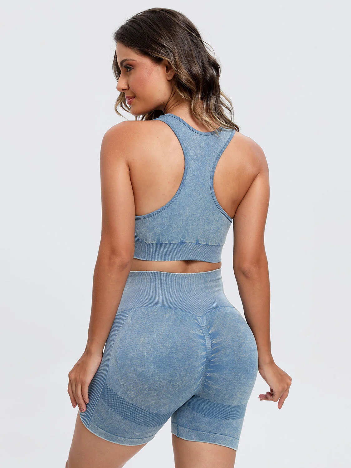 Scoop Neck Wide Strap Top and Shorts Active Set - Image 2