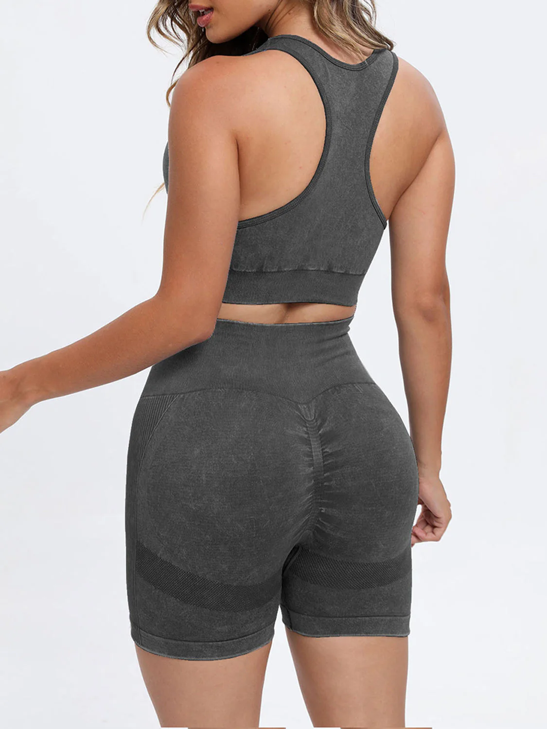 Scoop Neck Wide Strap Top and Shorts Active Set - Image 9