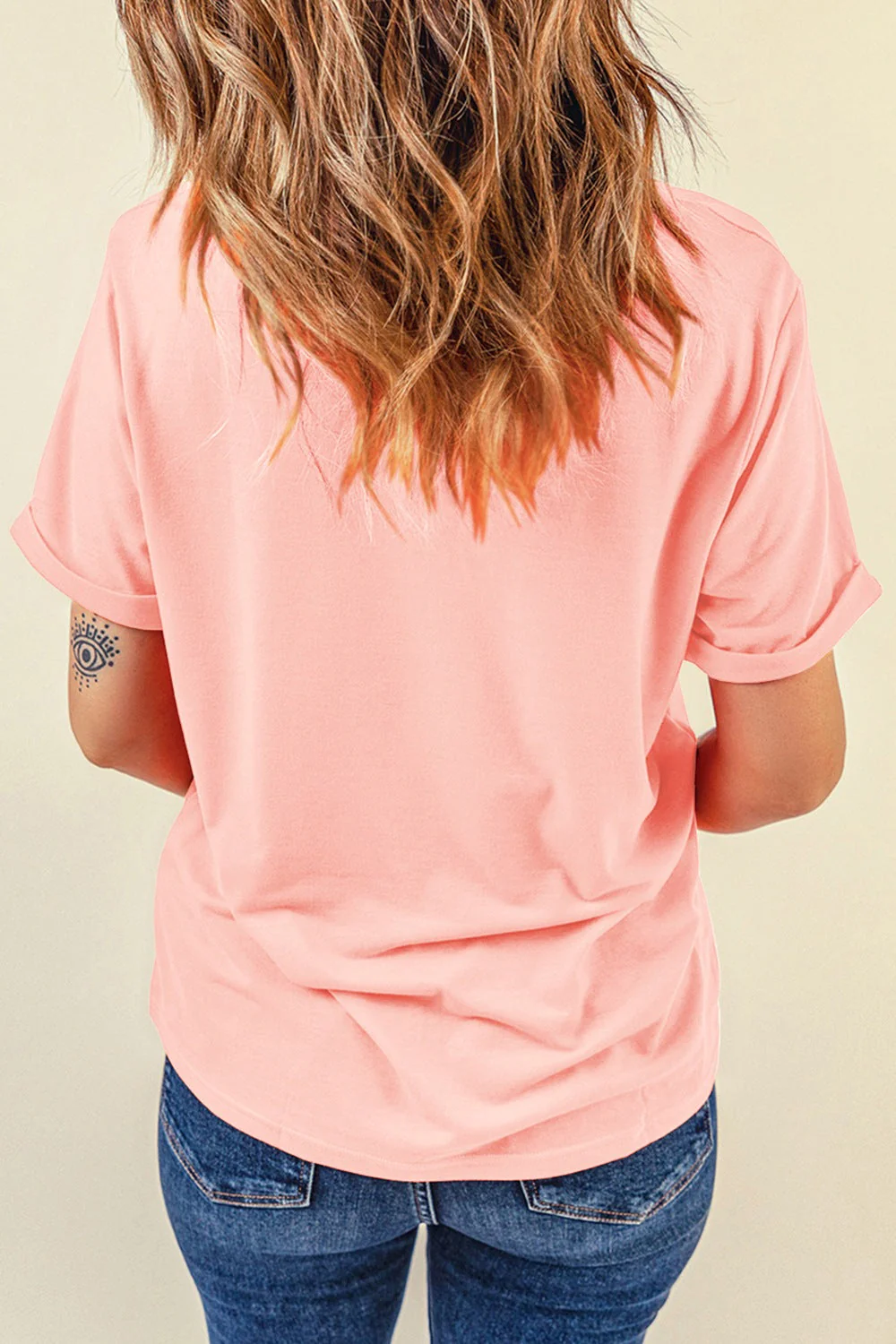 Sequin Bunny Round Neck Short Sleeve T-Shirt - Image 2