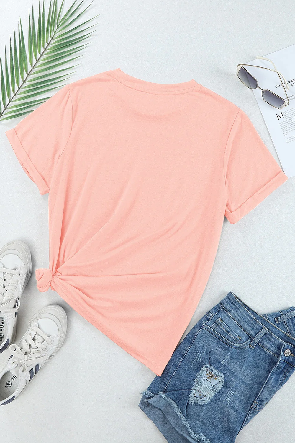Sequin Bunny Round Neck Short Sleeve T-Shirt - Image 6