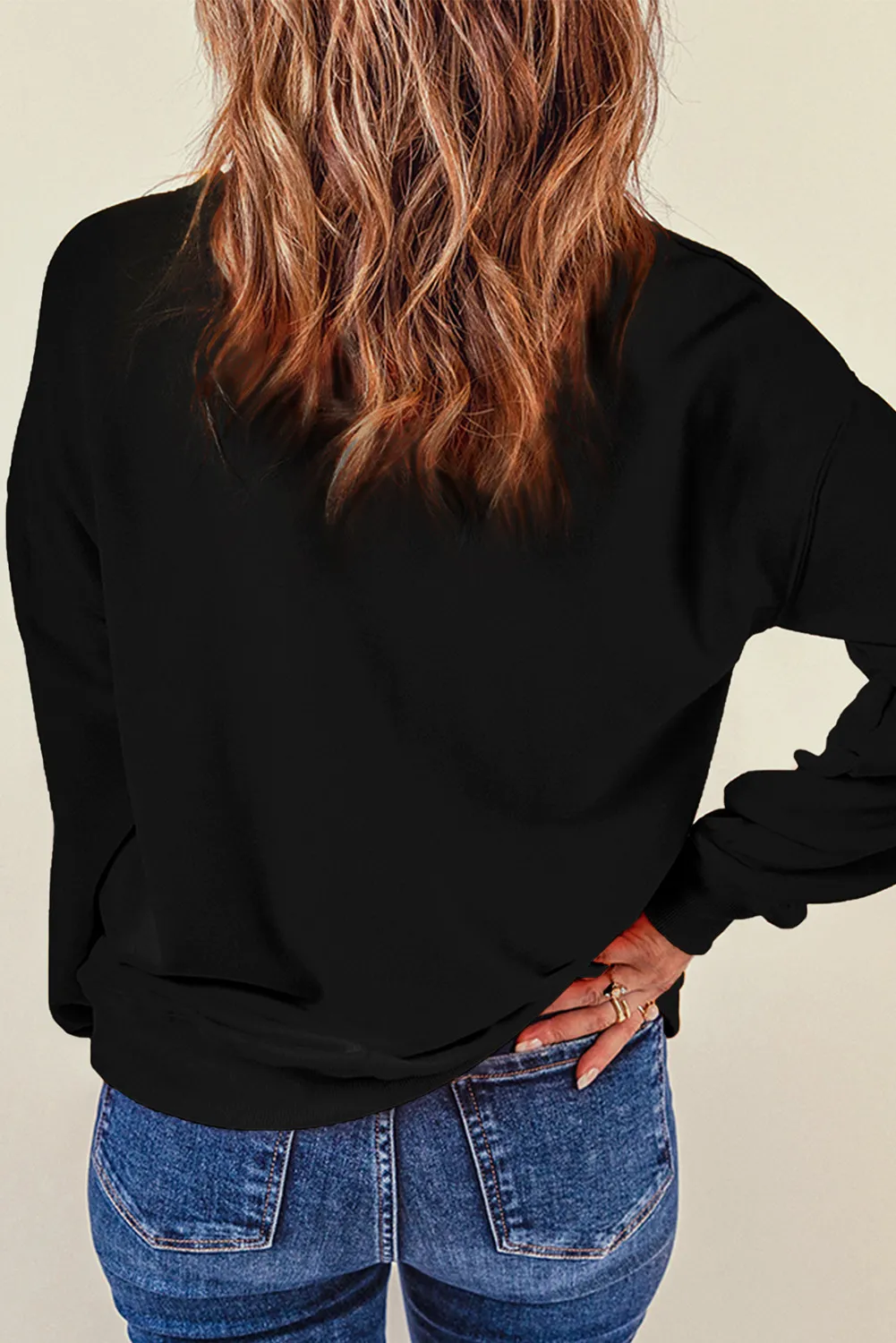 Sequin Football Long Sleeve Sweatshirt - Image 2