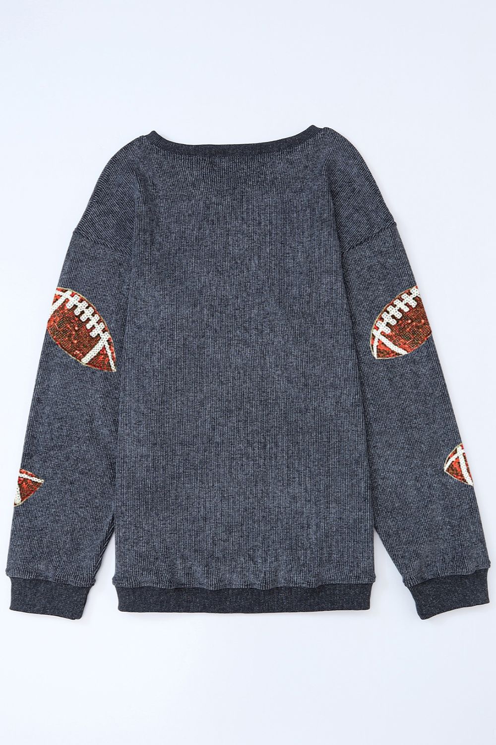 Sequin Football Patch Corduroy Sweatshirt - Image 10