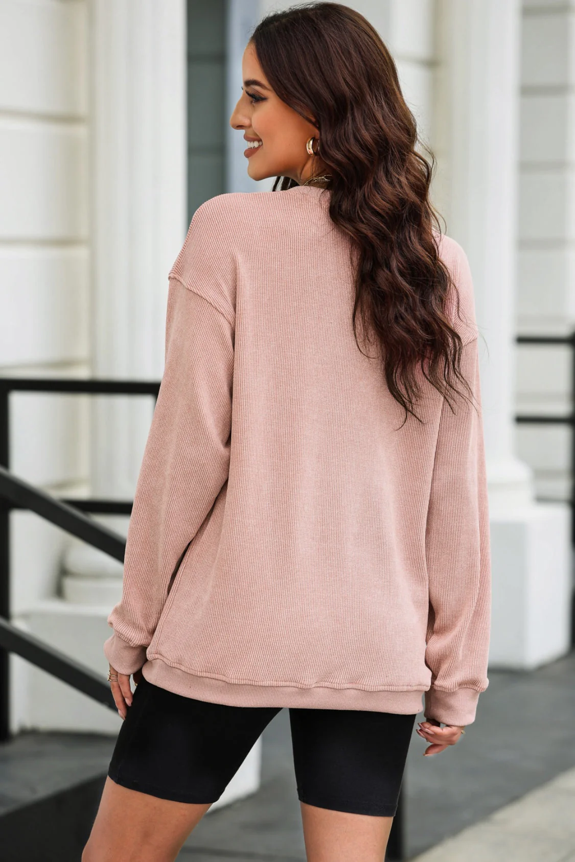Sequin Football Patch Corduroy Sweatshirt - Image 6
