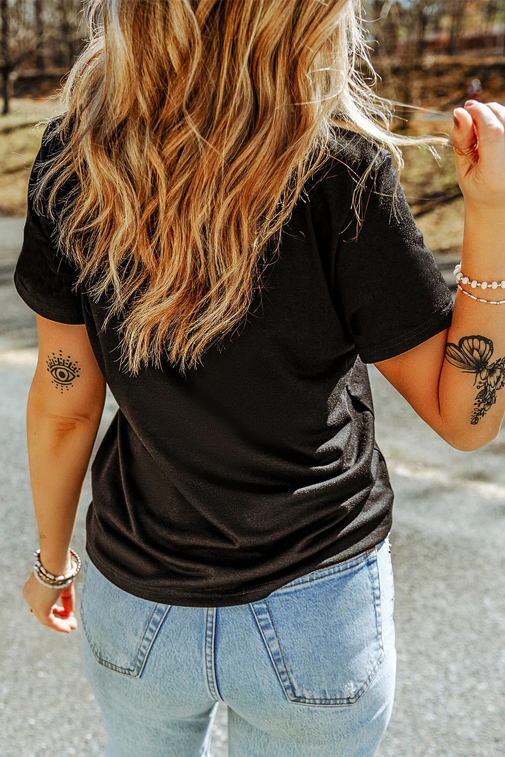 Sequin MAMA Round Neck Short Sleeve T-Shirt - Image 2