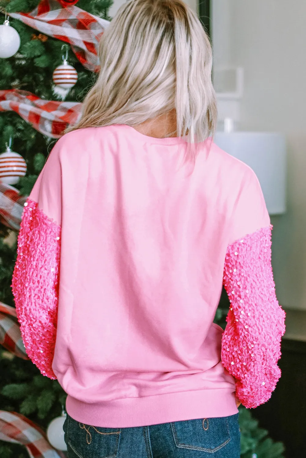 Sequin Nutcracker Dropped Shoulder Sweatshirt - Image 2
