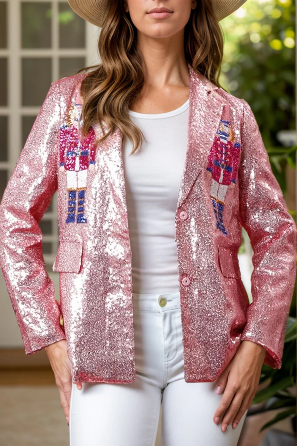 Sequin Nutcracker Long Sleeve Blazer - Image 9