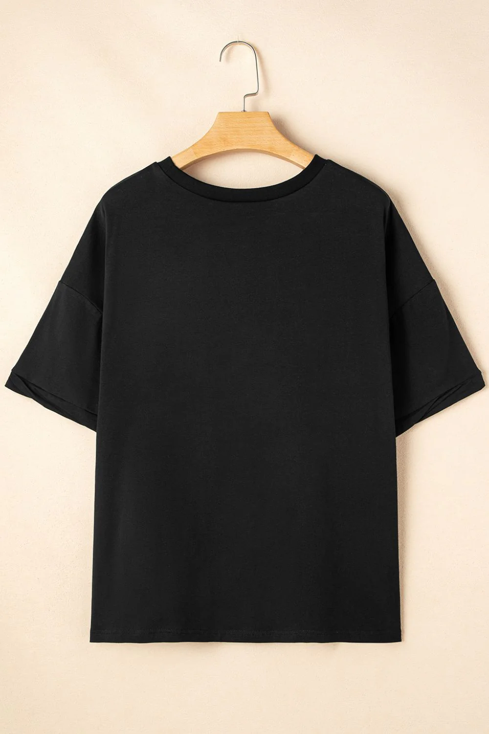 Sequin Strawberry High Low Half Sleeve Relaxed Fit T-Shirt - Image 4
