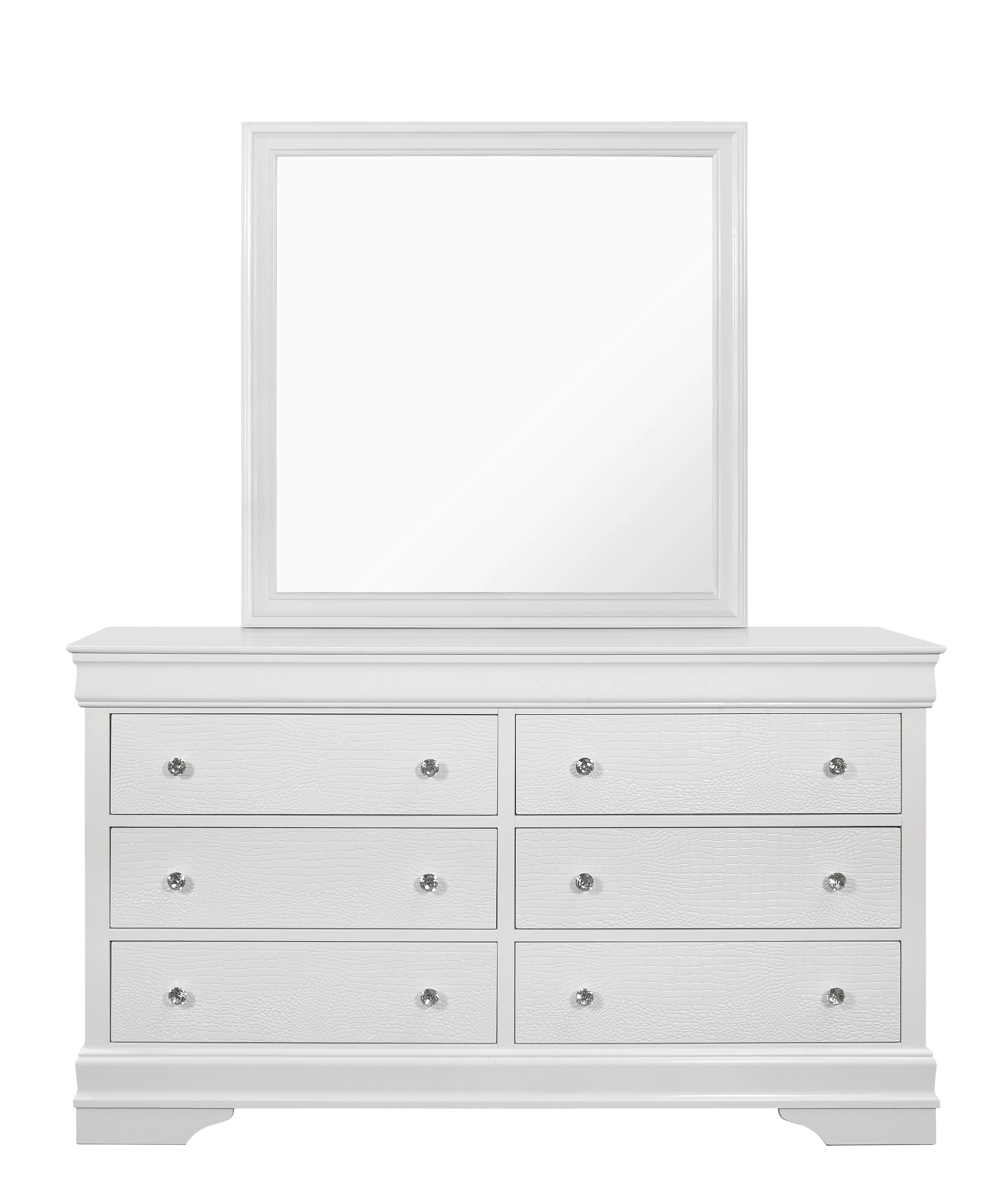 Shaker - Crocodile Metallic Mirror - White by Couch.com - Image 3