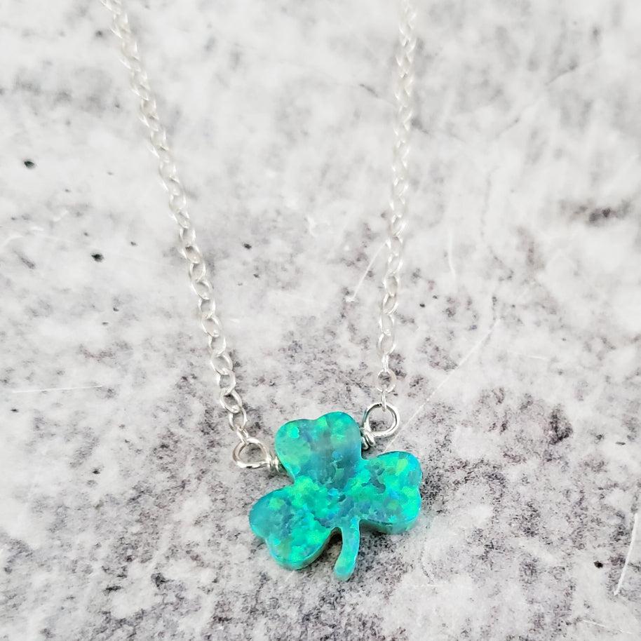Shamrock Good Luck Charm Necklace by Salt and Sparkle - Image 2