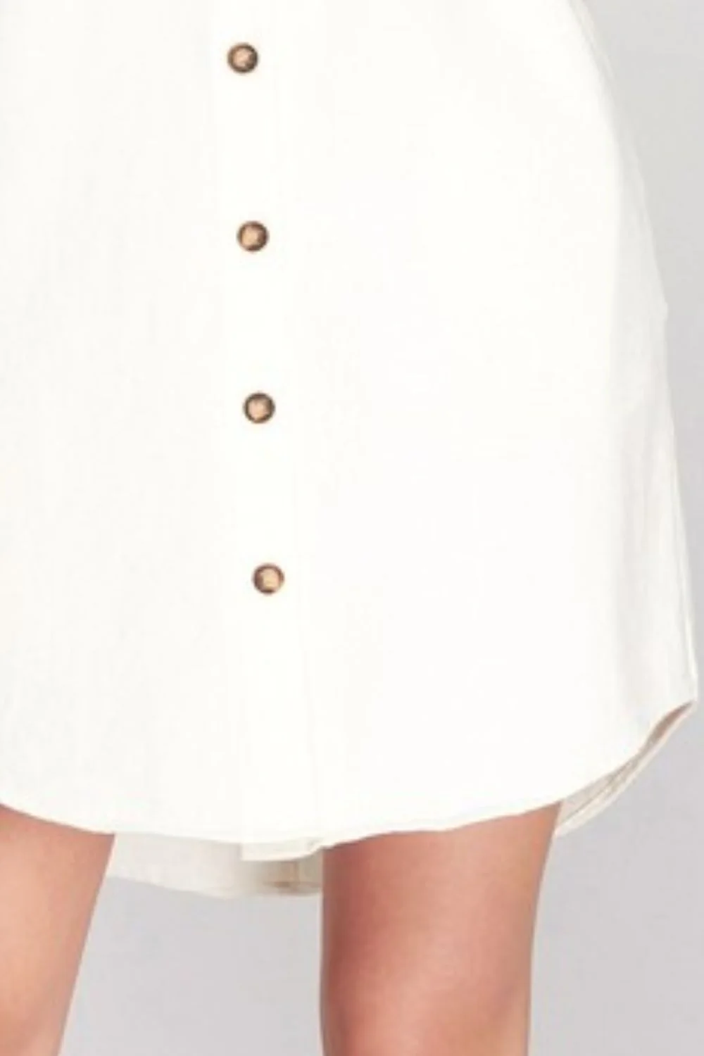 She + Sky Full Size Folded Cuff Button Down Washed Twill Shirt Dress Plus Size - Image 3