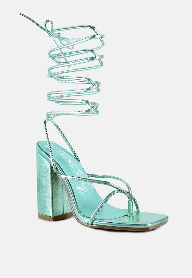 shewolf lace up high heel sandals by London Rag - Image 2