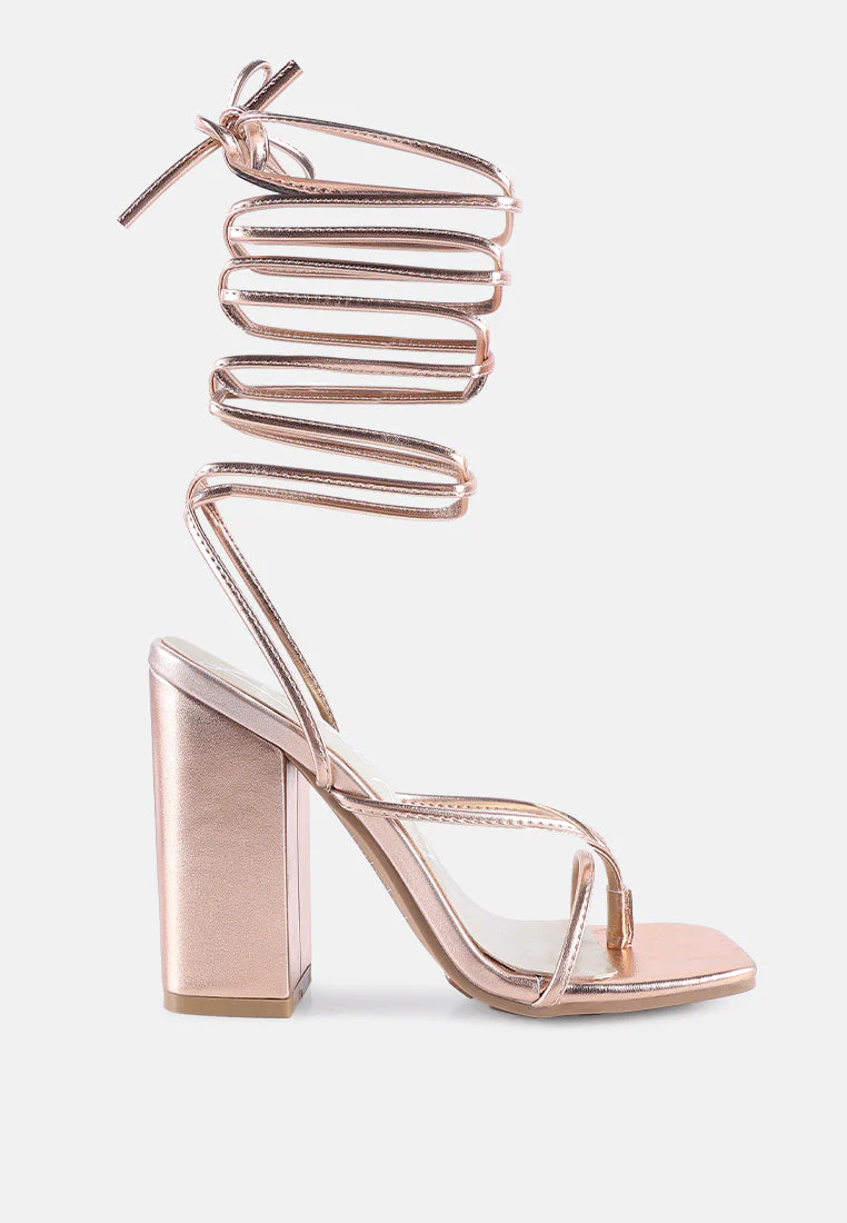 shewolf lace up high heel sandals by London Rag - Image 6