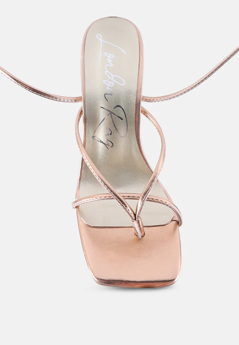 shewolf lace up high heel sandals by London Rag - Image 9