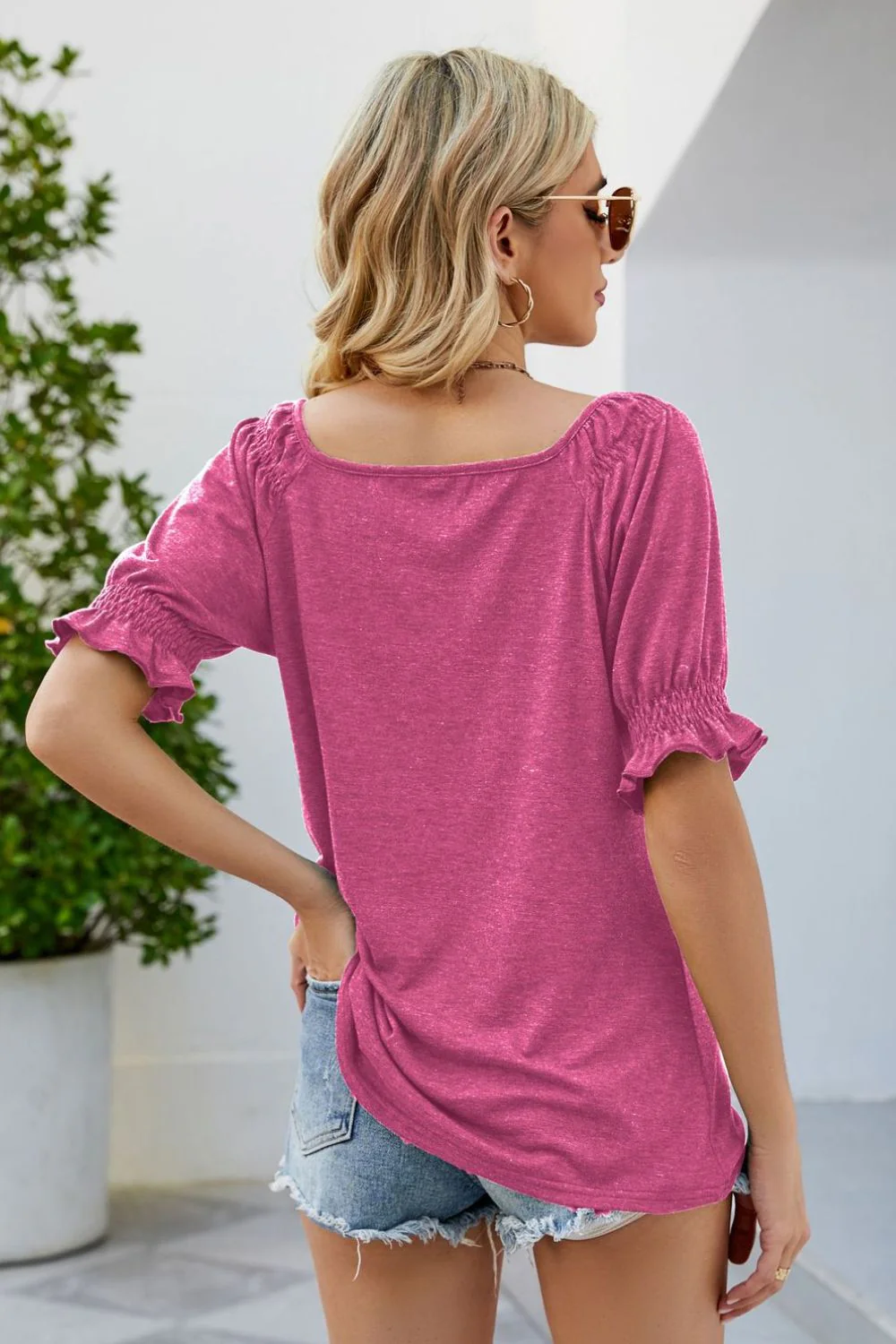 Short Flounce Sleeve Top - Image 12