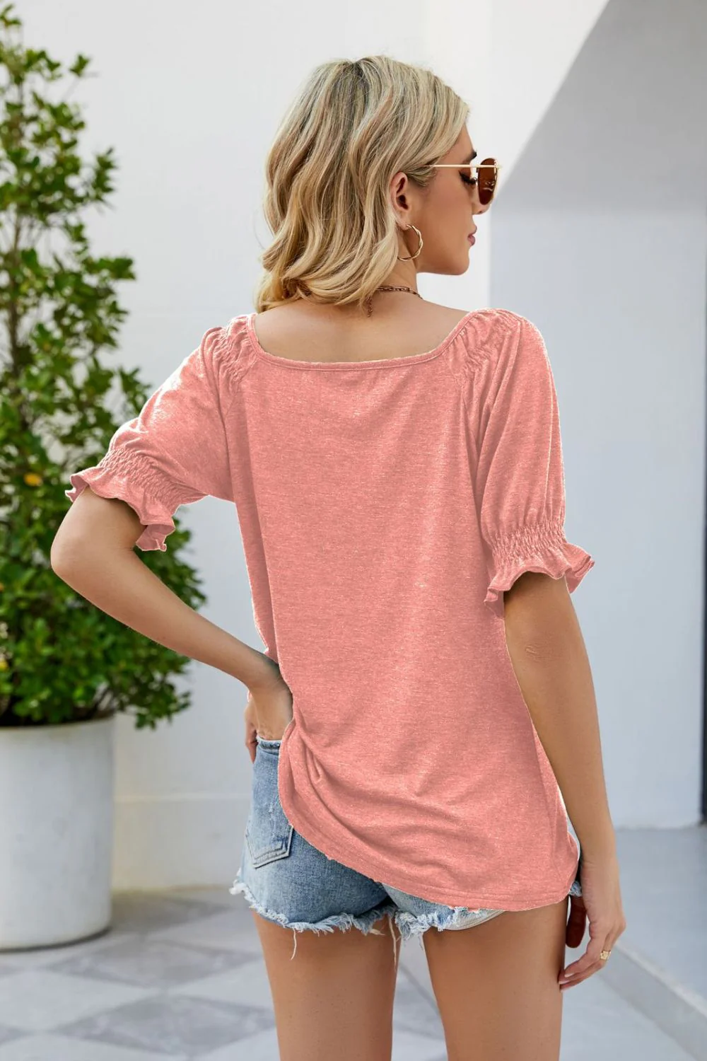 Short Flounce Sleeve Top - Image 21