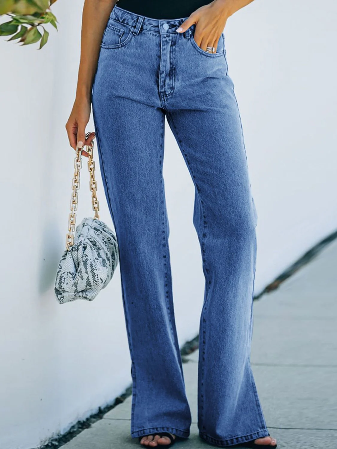 Side Slit Jeans with Pockets - Image 8